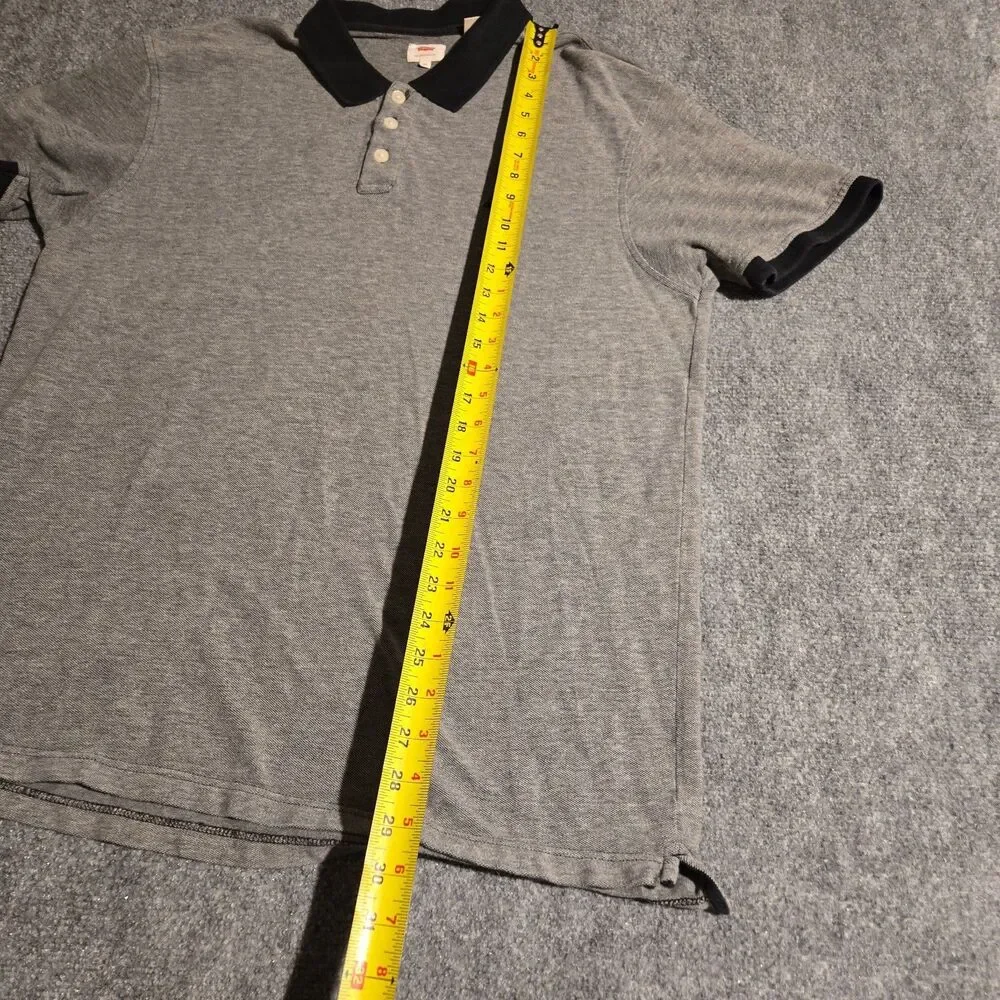 Levi's Polo Shirt Mens Extra Large Gray Short Sleeve Pullover Career Casual